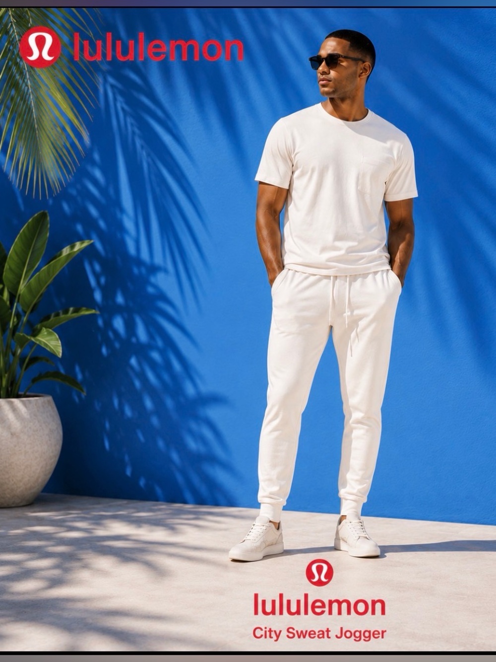 Lululemon City Sweat Jogger White Opal Men’s Small French Terry Tapered Pants